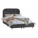 ΔΙΠΛΟ ΚΡΕΒΑΤΙ Fylliana New Amsterdam ΓΚΡΙ ΧΡΩΜΑ ΥΦΑΣΜΑΤΟΣ 160x208x124εκ (160x200)