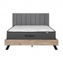 ΔΙΠΛΟ ΚΡΕΒΑΤΙ Fylliana Oslo ΑΝΘΡΑΚΙ ΧΡΩΜΑ 173x214x118εκ (160x200)