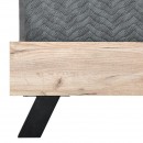 ΔΙΠΛΟ ΚΡΕΒΑΤΙ Fylliana Oslo ΑΝΘΡΑΚΙ ΧΡΩΜΑ 173x214x118εκ (160x200)