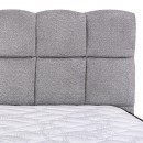 ΔΙΠΛΟ ΚΡΕΒΑΤΙ Fylliana Velora ΓΚΡΙ ΧΡΩΜΑ 185x223x125εκ (160x200)