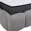 ΔΙΠΛΟ ΚΡΕΒΑΤΙ Fylliana Velora ΓΚΡΙ ΧΡΩΜΑ 185x223x125εκ (160x200)