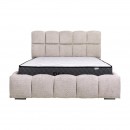 ΔΙΠΛΟ ΚΡΕΒΑΤΙ Fylliana Velora ΜΠΕΖ ΧΡΩΜΑ 185x223x125εκ (160x200)