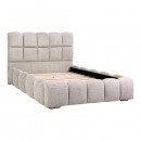 ΔΙΠΛΟ ΚΡΕΒΑΤΙ Fylliana Velora ΜΠΕΖ ΧΡΩΜΑ 185x223x125εκ (160x200)