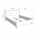 ΔΙΠΛΟ ΚΡΕΒΑΤΙ SALONA 160 CASHMERE ΧΡΩΜΑ 173x211x102εκ