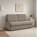 ΔΙΘΕΣΙΟΣ ΚΑΝΑΠΕΣ ΚΡΕΒΑΤΙ Fylliana New Orelia ΜΠΕΖ-ΚΑΦΕ ΧΡΩΜΑ 164x92x85εκ