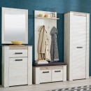 ΕΠΙΠΛΟ ΧΩΛ KENT P1 ΛΕΥΚΟ OAK - GREY OAK 68,5x36,5x195εκ fxtr
