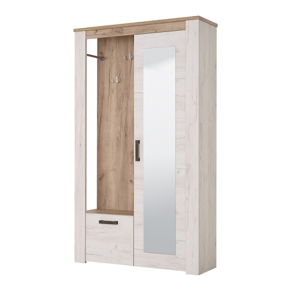 ΕΠΙΠΛΟ ΧΩΛ Kent PS GREY OAK/WHITE OAK 114x36,5x195εκ fxtr