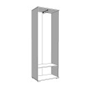 ΕΠΙΠΛΟ ΧΩΛ LORCA GREY OAK / ΜΑΥΡΟ 67x40x195εκ fxtr