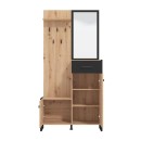 ΕΠΙΠΛΟ ΧΩΛ ΜΕ ΚΑΘΡΕΦΤΗ OLERON ARTISAN-ΜΑΥΡΟ-ΜΑΥΡΟ ΜΑΤ FOIL 94x33x191εκ fxtr