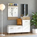 ΕΠΙΠΛΟ ΧΩΛ ΜΕ ΚΑΘΡΕΦΤΗ SEIN ARTISAN-WHITE HIGH GLOSS FOIL 141x35,5x189,5εκ fxtr