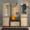 ΕΠΙΠΛΟ ΕΙΣΟΔΟΥ-ΧΩΛ ARRAN P1 OG ARTISAN OAK/ΜΑΥΡΟ ΜΑΤΤ ΧΡΩΜΑ 55x40x205εκ