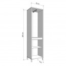 ΕΠΙΠΛΟ ΕΙΣΟΔΟΥ-ΧΩΛ ARRAN P1 OG CASHMERE/ΜΑΥΡΟ ΜΑΤΤ ΧΡΩΜΑ 55x40x205εκ