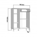 ΕΠΙΠΛΟ ΕΙΣΟΔΟΥ-ΧΩΛ LAVAL 2K1F2V ARTISAN OAK-ΜΑΥΡΟ ΧΡΩΜΑ 87x40x110εκ