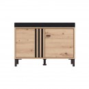 ΕΠΙΠΛΟ ΕΙΣΟΔΟΥ-ΧΩΛ LAVAL KOM ARTISAN OAK-ΜΑΥΡΟ ΧΡΩΜΑ 80x40x52εκ