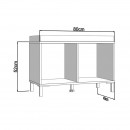 ΕΠΙΠΛΟ ΕΙΣΟΔΟΥ-ΧΩΛ LAVAL KOM ARTISAN OAK-ΜΑΥΡΟ ΧΡΩΜΑ 80x40x52εκ