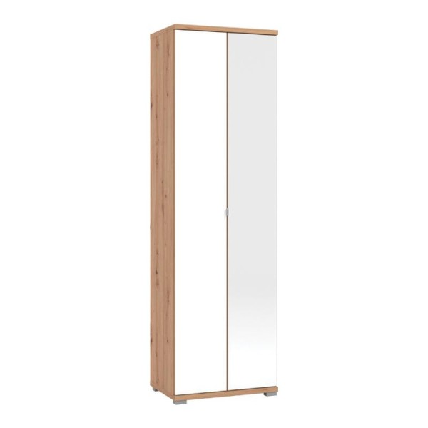 ΕΠΙΠΛΟ ΕΙΣΟΔΟΥ TENERIFE P2 OG ΜΕ ΚΑΘΡΕΦΤΗ ARTISAN OAK-ΛΕΥΚΟ PAINTED GLASS 58x40x193εκ fxtr