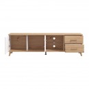 ΕΠΙΠΛΟ ΤΗΛΕΟΡΑΣΗΣ ASCONA ΛΕΥΚΟ-ARTISAN OAK-ΛΕΥΚΟ HIGH GLOSS FOIL 179x40x52εκ