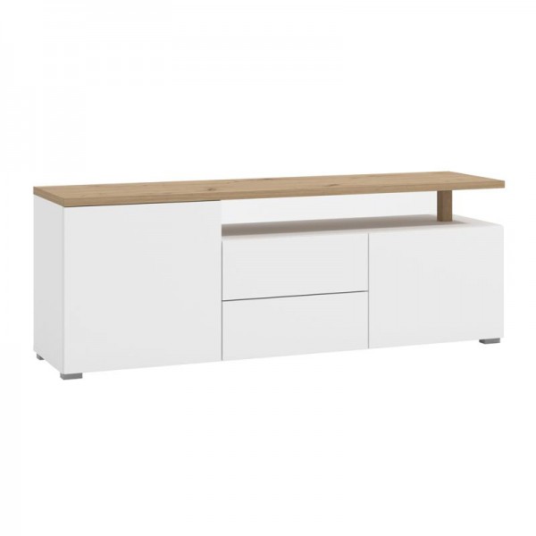ΕΠΙΠΛΟ ΤΗΛΕΟΡΑΣΗΣ ATERNO 154 3K2F2V ΛΕΥΚΟ/ARTISAN ΧΡΩΜΑ 154x40x56εκ