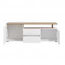 ΕΠΙΠΛΟ ΤΗΛΕΟΡΑΣΗΣ ATERNO 154 3K2F2V ΛΕΥΚΟ/ARTISAN ΧΡΩΜΑ 154x40x56εκ