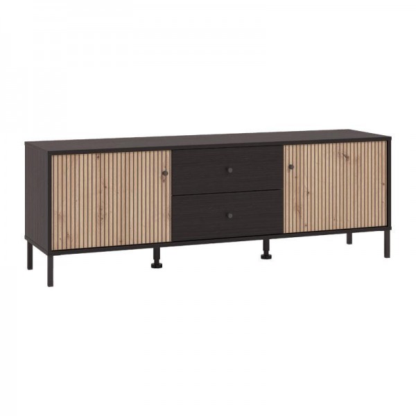 ΕΠΙΠΛΟ ΤΗΛΕΟΡΑΣΗΣ CORREZE 3K2F2V ΜΑΥΡΟ OAK-ARTISAN OAK 157x40x55εκ