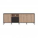 ΕΠΙΠΛΟ ΤΗΛΕΟΡΑΣΗΣ CORREZE 4K2F3V ΜΑΥΡΟ OAK-ARTISAN OAK 208x40x73εκ
