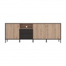 ΕΠΙΠΛΟ ΤΗΛΕΟΡΑΣΗΣ CORREZE 4K2F3V ΜΑΥΡΟ OAK-ARTISAN OAK 208x40x73εκ