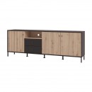 ΕΠΙΠΛΟ ΤΗΛΕΟΡΑΣΗΣ CORREZE 4K2F3V ΜΑΥΡΟ OAK-ARTISAN OAK 208x40x73εκ