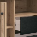 ΕΠΙΠΛΟ ΤΗΛΕΟΡΑΣΗΣ CORREZE 4K2F3V ΜΑΥΡΟ OAK-ARTISAN OAK 208x40x73εκ