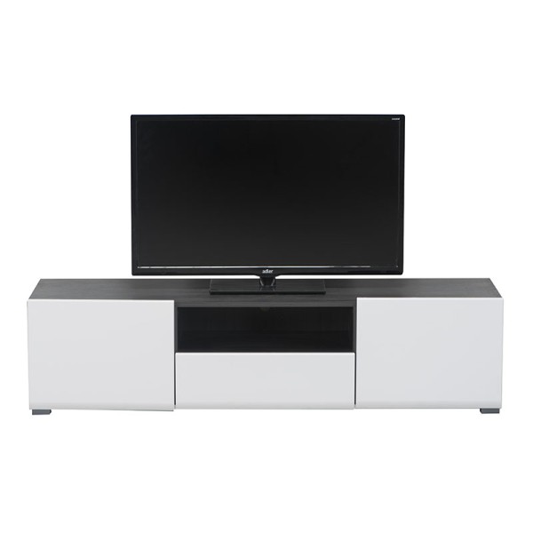 ΕΠΙΠΛΟ ΤΗΛΕΟΡΑΣΗΣ Enzo 150 Λευκό-Black Grey Wood 153x41.5x38.5 f.r.r