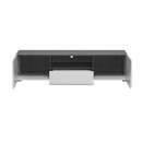 ΕΠΙΠΛΟ ΤΗΛΕΟΡΑΣΗΣ Enzo 150 Λευκό-Black Grey Wood 153x41.5x38.5 f.r.r
