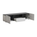ΕΠΙΠΛΟ ΤΗΛΕΟΡΑΣΗΣ Enzo 150 Λευκό-Black Grey Wood 153x41.5x38.5 f.r.r