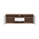 ΕΠΙΠΛΟ ΤΗΛΕΟΡΑΣΗΣ GRENOBLE ΛΕΥΚΟ-FLAGSTAFF OAK-ΛΕΥΚΟ HIGH GLOSS FOIL 176x40x57εκ