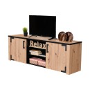 ΕΠΙΠΛΟ ΤΗΛΕΟΡΑΣΗΣ LAZIO 170 ARTISAΝ OAK / ΜΑΥΡΟ 168x40x57εκ