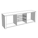 ΕΠΙΠΛΟ ΤΗΛΕΟΡΑΣΗΣ LAZIO 170 ARTISAΝ OAK / ΜΑΥΡΟ 168x40x57εκ