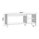 ΕΠΙΠΛΟ ΤΗΛΕΟΡΑΣΗΣ MARRON TV 138 3K2V CASHMERE-ΜΑΥΡΟ ΜΑΤ 138x40x52εκ