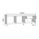 ΕΠΙΠΛΟ ΤΗΛΕΟΡΑΣΗΣ MARRON TV 150 3K1F2V CASHMERE-ΜΑΥΡΟ ΜΑΤ 151x40x52εκ