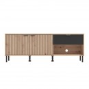 ΕΠΙΠΛΟ ΤΗΛΕΟΡΑΣΗΣ MAYENNE 150 3K1F2V ARTISAN OAK-ΜΑΥΡΟ MAT 151x40x55εκ