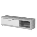 ΕΠΙΠΛΟ ΤΗΛΕΟΡΑΣΗΣ REMO ΓΚΡΙ CONCRETE / ΛΕΥΚΗ ΛΑΚΑ 162x41x43εκ