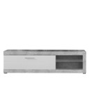 ΕΠΙΠΛΟ ΤΗΛΕΟΡΑΣΗΣ REMO ΓΚΡΙ CONCRETE / ΛΕΥΚΗ ΛΑΚΑ 162x41x43εκ