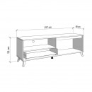 ΕΠΙΠΛΟ ΤΗΛΕΟΡΑΣΗΣ STIRLING TV 157 3K1F2V ARTISAN/ΜΑΥΡΟ ΧΡΩΜΑ 157x40x53εκ