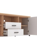 ΕΠΙΠΛΟ ΤΗΛΕΟΡΑΣΗΣ VALENCIA TV 160 ΛΕΥΚΟ-ARTISAN OAΚ-ΛΕΥΚΟ ΜΑΤ 161x41x66.5εκ