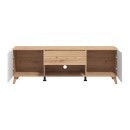 ΕΠΙΠΛΟ TV BRETAGNA 150 ARTISAN OAK-ΛΕΥΚΟ HIGH GLOSS FOIL 147x40x48εκ a.p.r