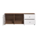 ΕΠΙΠΛΟ TV BURGUNDY 160 3K2F ΛΕΥΚΟ-FLAGSTAFF OAK-ΛΕΥΚΟ HIGH GLOSS FOIL 162x40x51εκ s.p.k