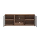 ΕΠΙΠΛΟ TV BURGUNDY 160 3K2V ΛΕΥΚΟ-FLAGSTAFF OAK-ΛΕΥΚΟ HIGH GLOSS FOIL 157x40x51εκ s.p.k