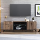 ΕΠΙΠΛΟ TV CORSICA 170 FLAGSTAFF OAK-ΜΑΥΡΟ 170,5x42x53,5εκ