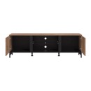 ΕΠΙΠΛΟ TV CORSICA 170 FLAGSTAFF OAK-ΜΑΥΡΟ 170,5x42x53,5εκ
