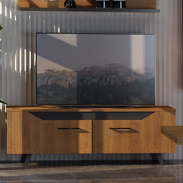 ΕΠΙΠΛΟ TV Fylliana Jakarta ΜΕ ΚΑΠΛΑΜΑ ΔΡΥΟΣ ΡΟΥΣΤΙΚ 170x40x55εκ