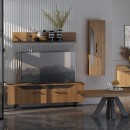 ΕΠΙΠΛΟ TV Fylliana Jakarta ΜΕ ΚΑΠΛΑΜΑ ΔΡΥΟΣ ΡΟΥΣΤΙΚ 170x40x55εκ