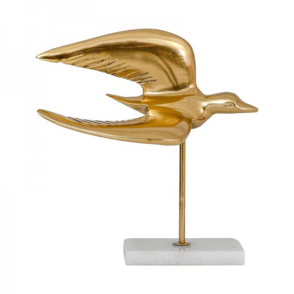 ΕΠΙΤΡΑΠΕΖΙΑ ΔΙΑΚΟΣΜΗΤΙΚΗ ΦΙΓΟΥΡΑ Fylliana Bird ΑΝΤΙΚΕ ΧΡΥΣΟ ΧΡΩΜΑ 19x12x20εκ