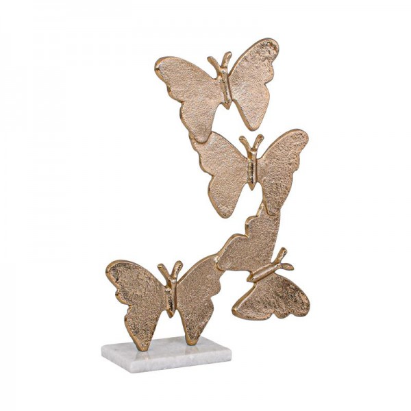 ΕΠΙΤΡΑΠΕΖΙΑ ΔΙΑΚΟΣΜΗΤΙΚΗ ΦΙΓΟΥΡΑ Fylliana Butterflies ΑΝΤΙΚΕ ΧΡΥΣΟ ΧΡΩΜΑ 28x9x38εκ